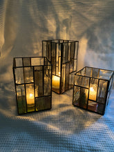 Load image into Gallery viewer, Modern Grey/Bevel Candle Holder