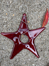 Load image into Gallery viewer, Bold Ruby Star. Truly an accent for table or tree with it’s bold red .
