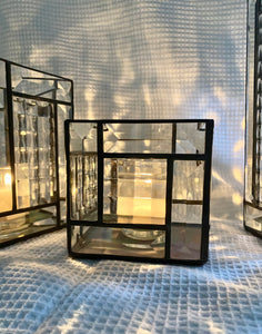 Industrial cube Candle Holders