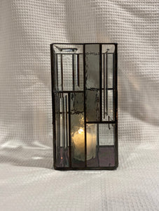 Modern Grey/Bevel Candle Holder