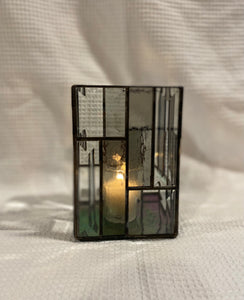 Modern Grey/Bevel Candle Holder