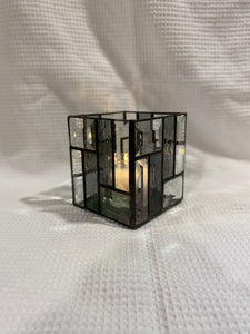 Modern Grey/Bevel Candle Holder