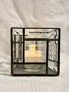 Industrial cube Candle Holders