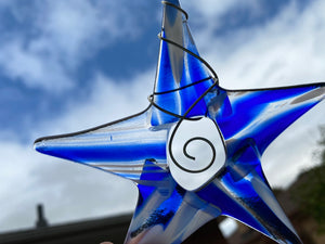 Mottled Blue /White Ornament 