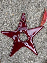 Load image into Gallery viewer, Bold Ruby Star.  Truly an accent for table or tree with it’s bold red .  
